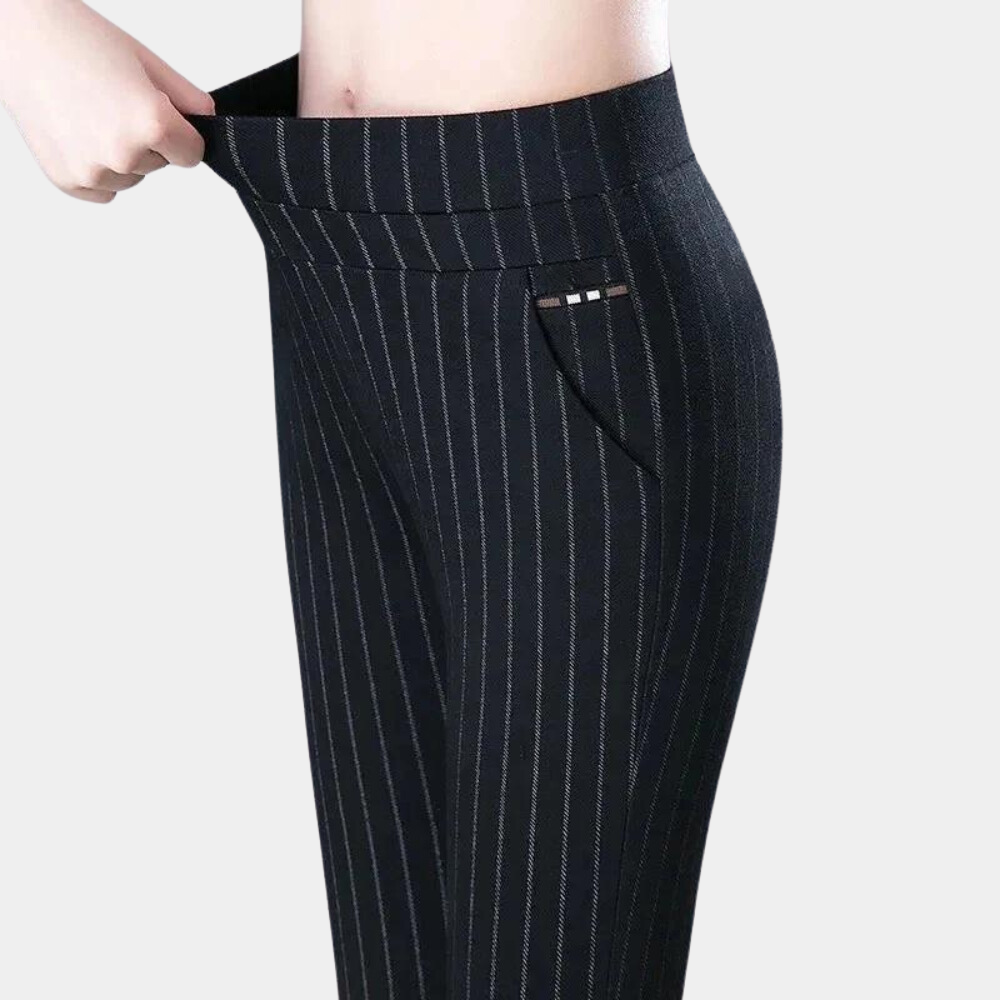 Amélie | Stretch stof herfst broek voor dames met hoge taille design