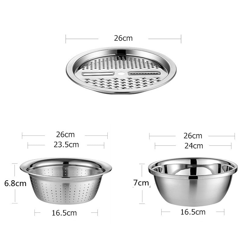 3-in-1 Roestvrijstalen Snijlade