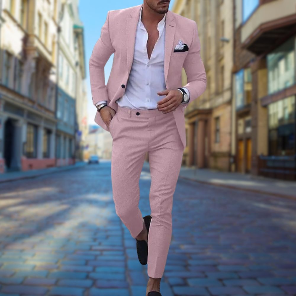 Michael | Slim fit wolmix herfst pak voor heren met moderne elegante uitstraling