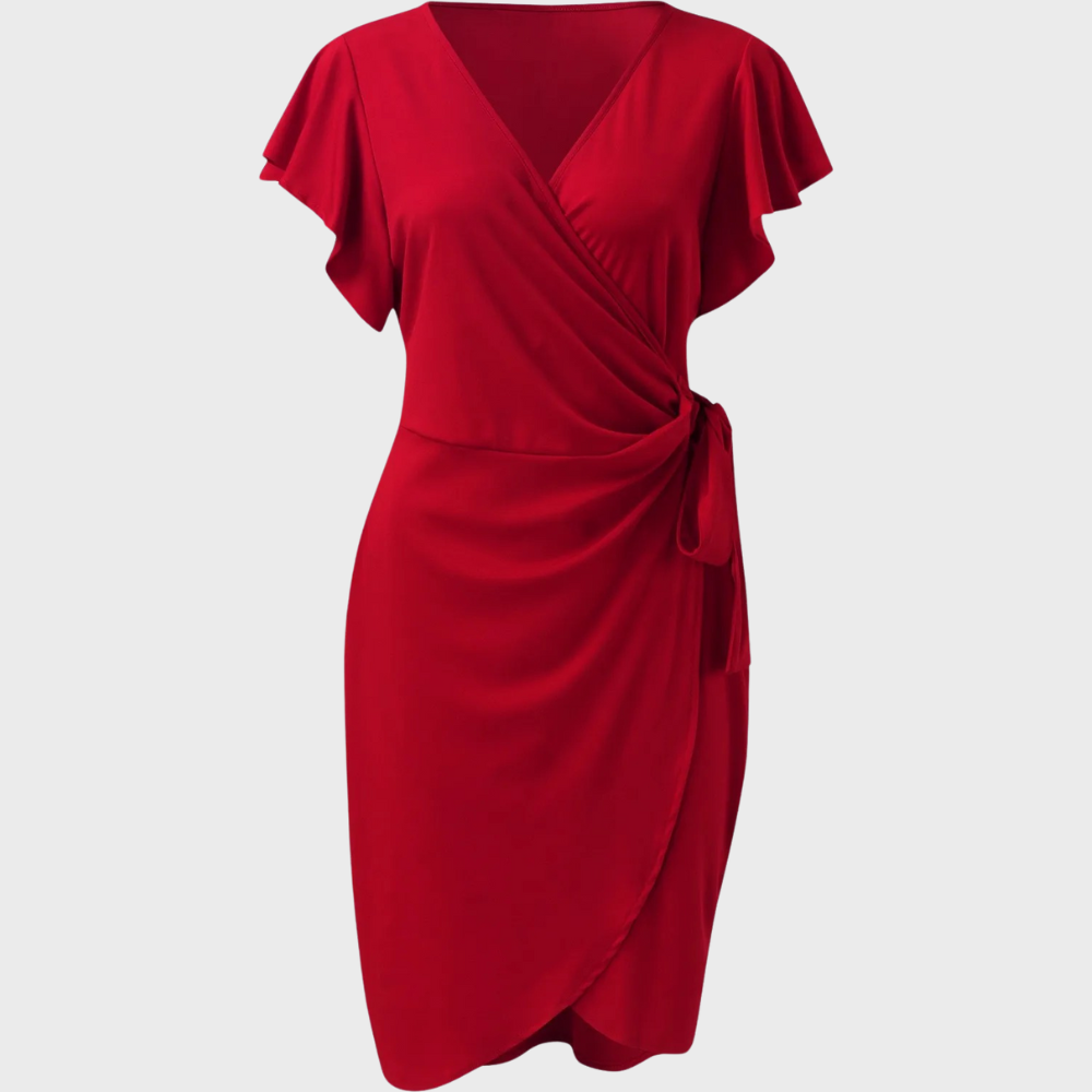 Zomerjurk met knielengte, ademend comfort en tijdloos ontwerp