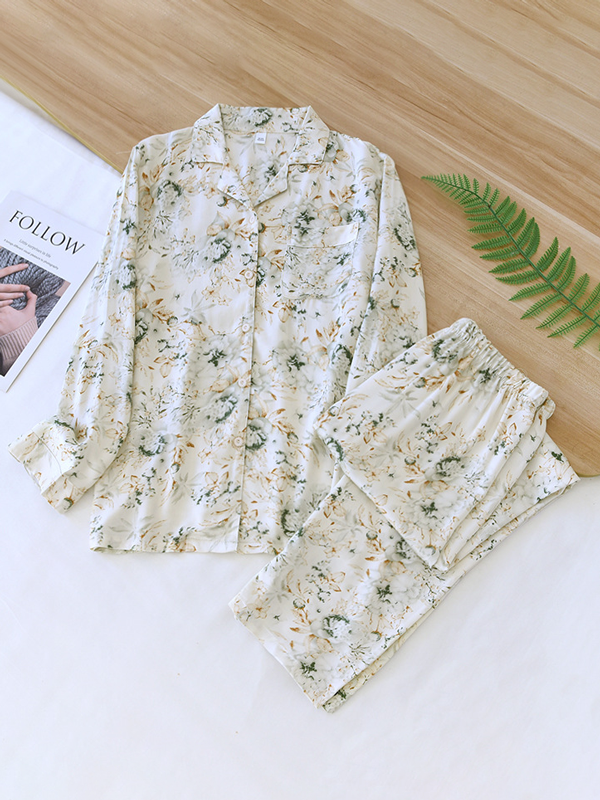 Estelle - Luxe Katoenen Pyjama Set Met Lange Mouwen (2-delig)