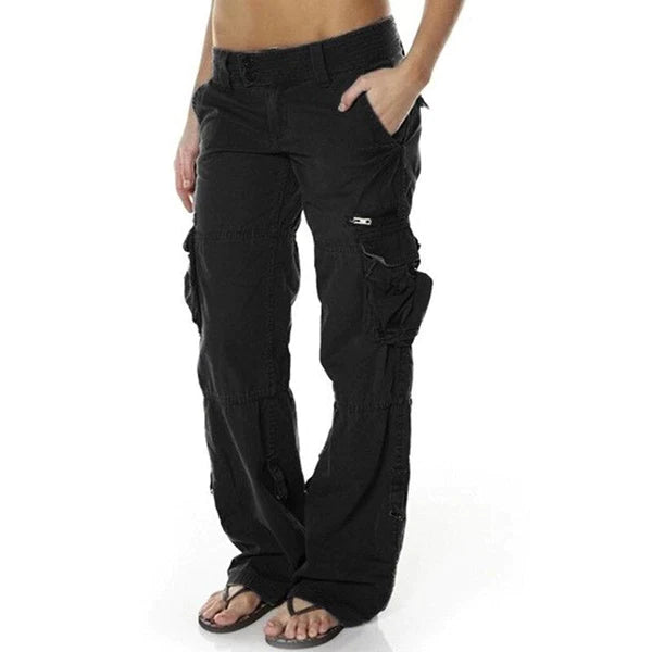 Paloma | Comfortabele katoen herfst cargo broek voor dames met praktische zakken