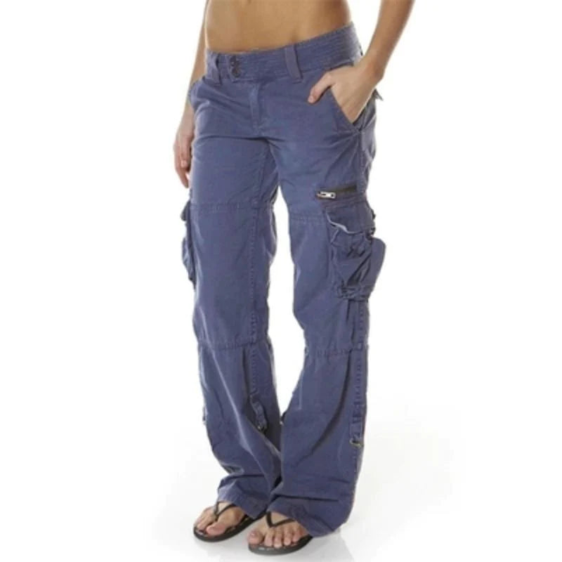 Paloma | Comfortabele katoen herfst cargo broek voor dames met praktische zakken