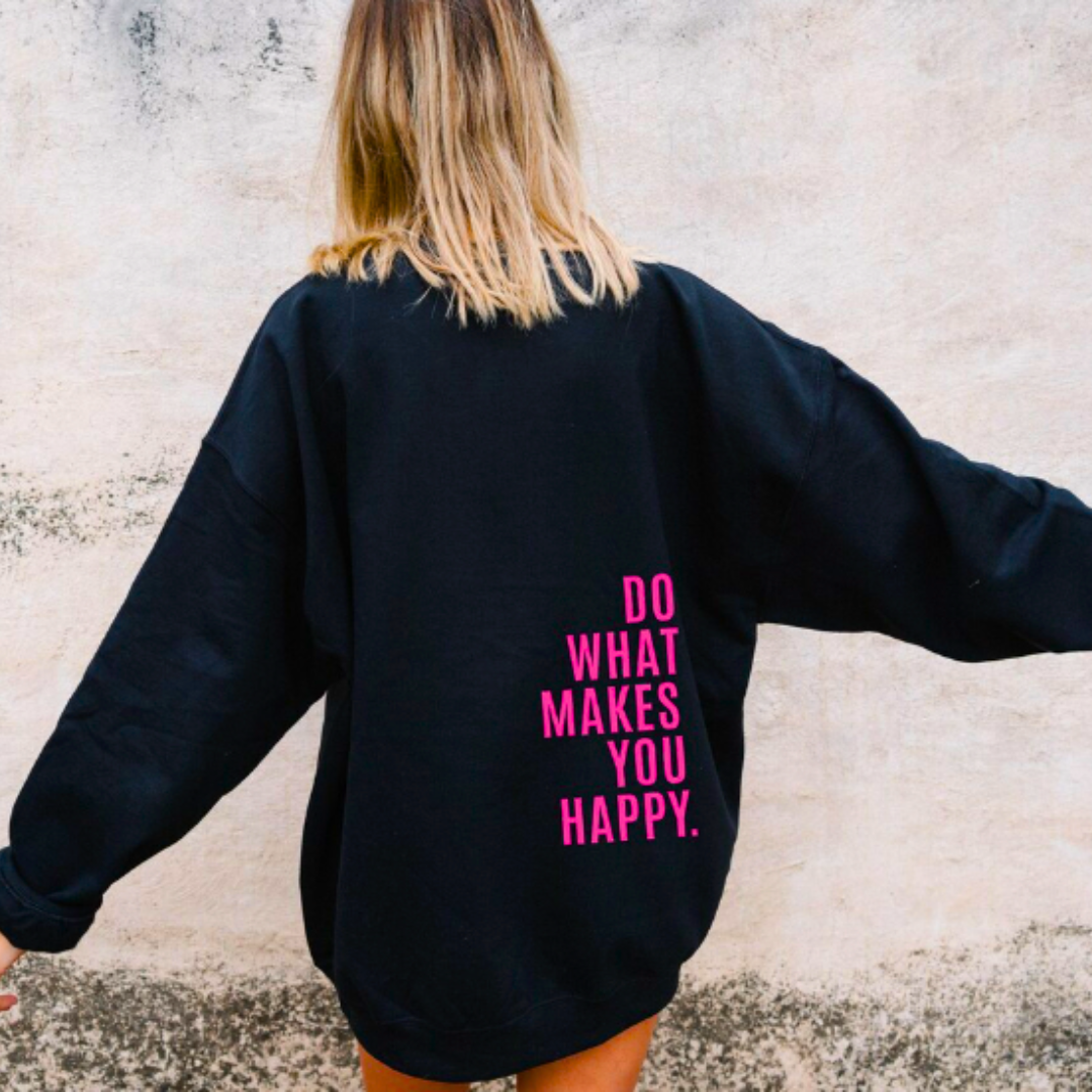 Keekee | Oversized comfortabele katoenmix herfst hoodie voor dames met inspirerende rugprint