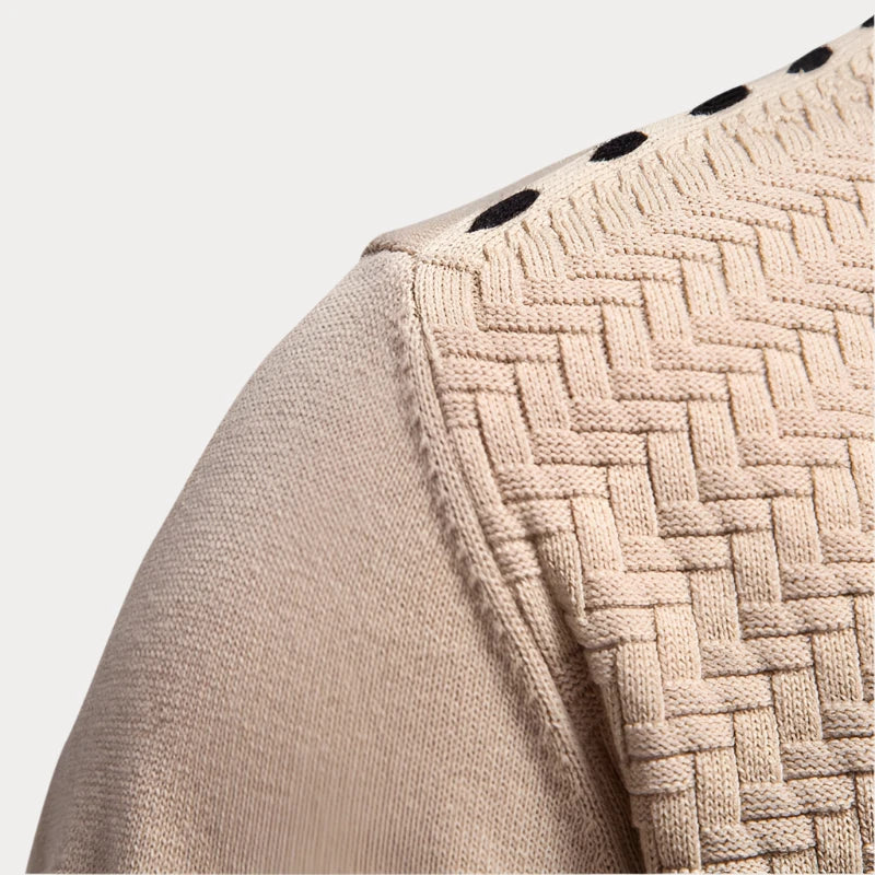 Hugo | Klassieke ademende herfstcardigan voor heren van fijne breistof met V-hals en knoopsluiting