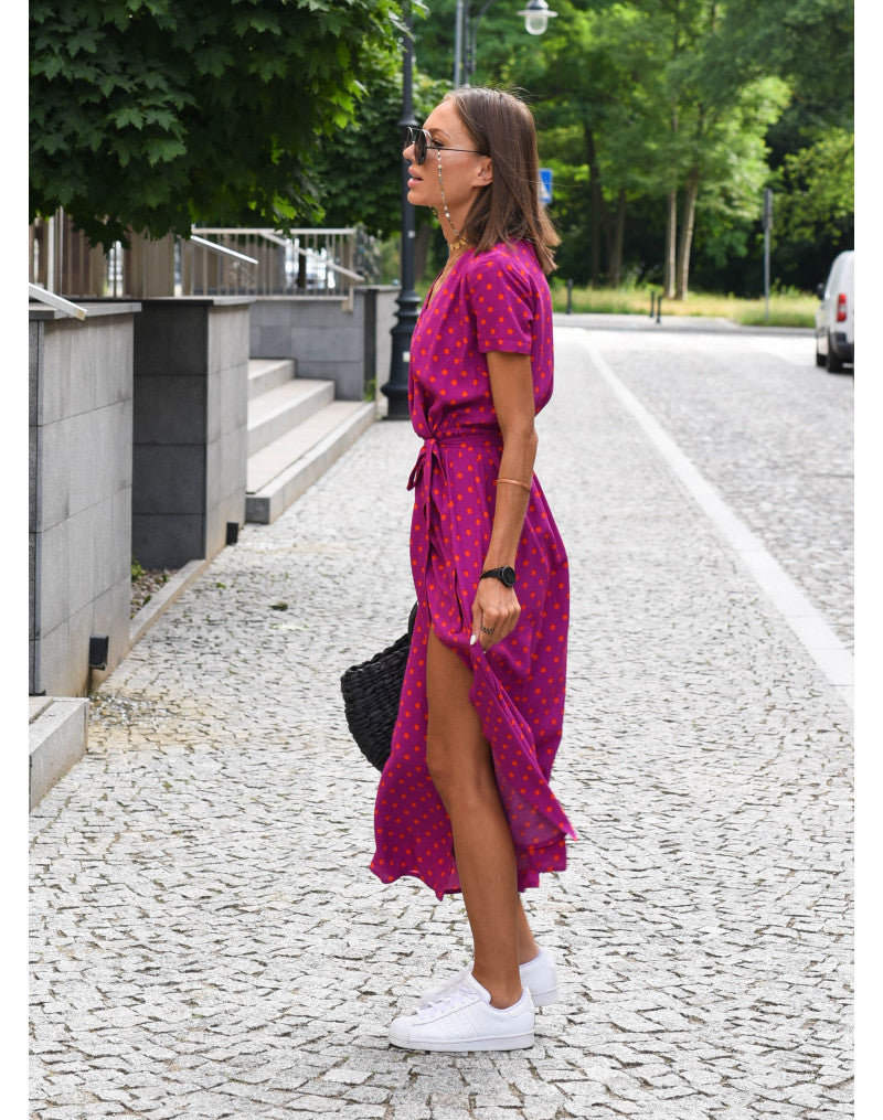 Zomerse maxi-jurk met bloemenprint en flatterende pasvorm – tijdloos en comfortabel