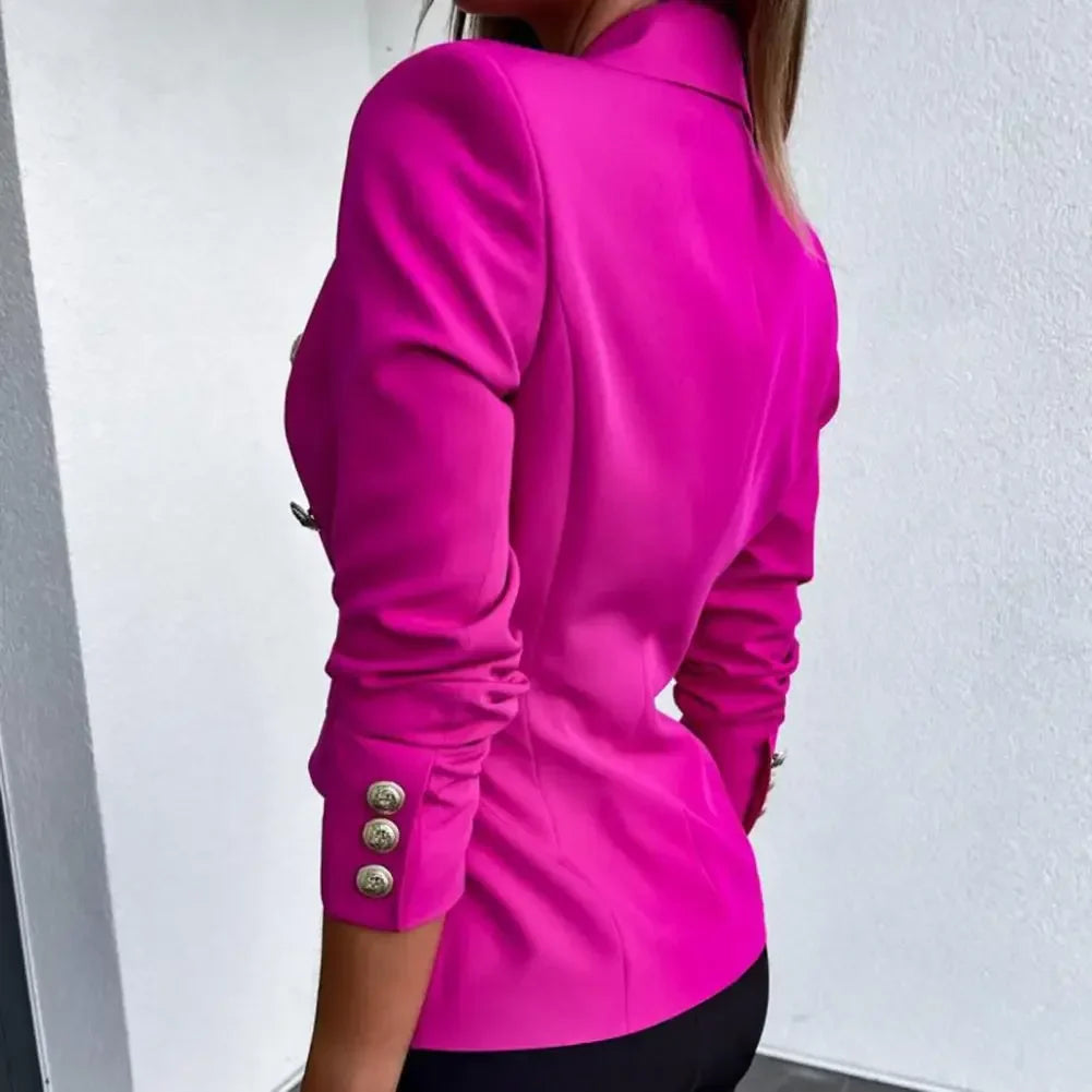 Kay - Damesblazer met metalen knoop