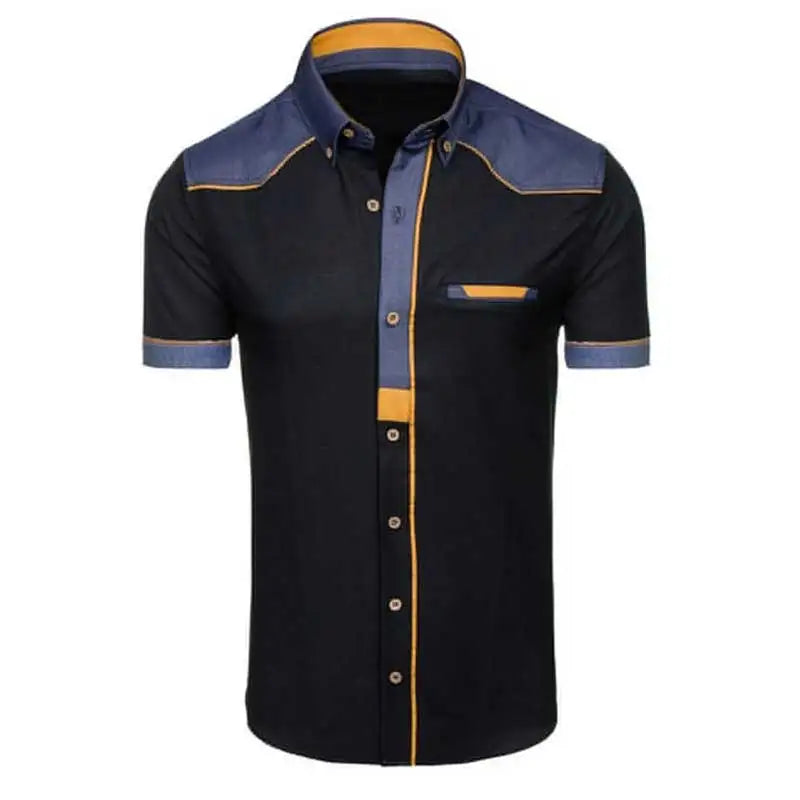 Denim polo voor heren