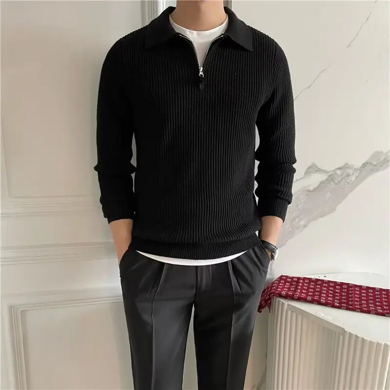 Lukasz | Nette trui met rits en kraag voor heren