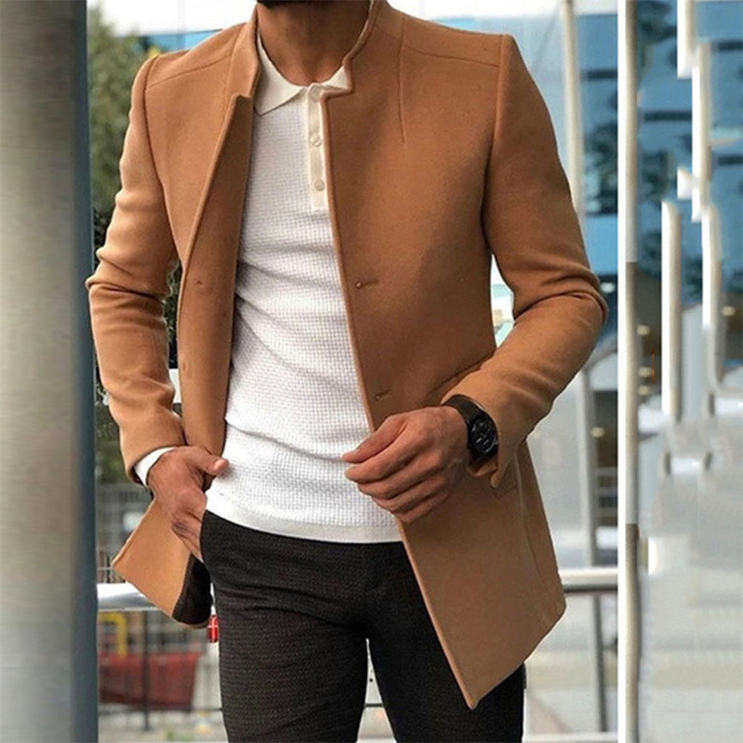 Rafael | Elegante warme wolblend winterjas voor heren met slanke pasvorm