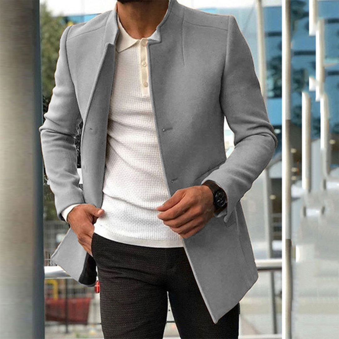 Rafael | Elegante warme wolblend winterjas voor heren met slanke pasvorm