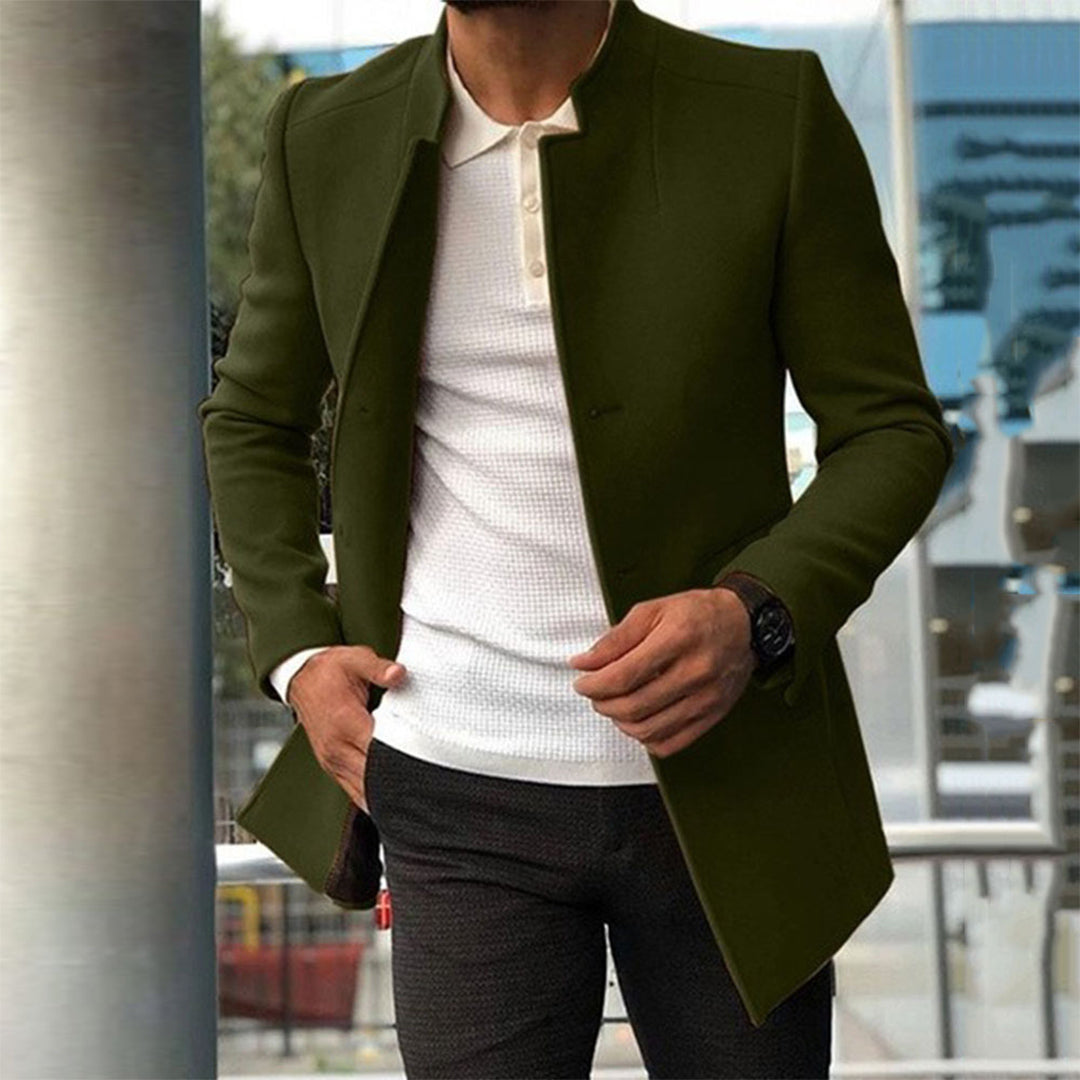 Rafael | Elegante warme wolblend winterjas voor heren met slanke pasvorm