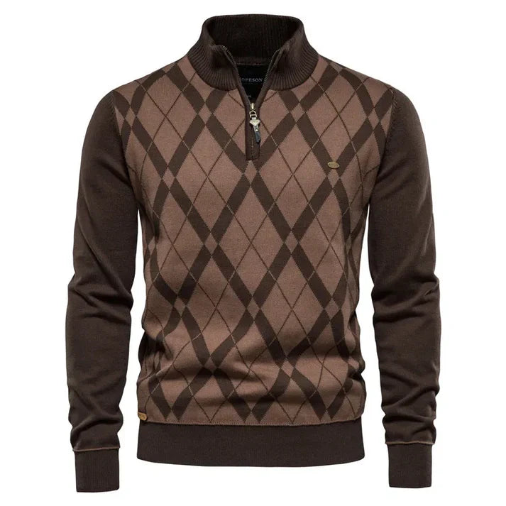 Oscar - Half-Zip Trui met Strak Design