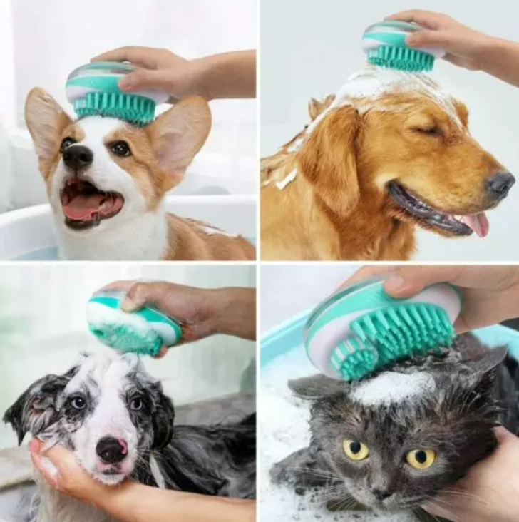 Huisdier Badborstel voor Honden en Katten - Verzorging tijdens het Baden
