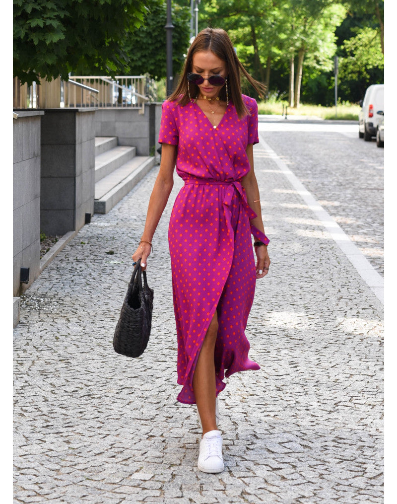 Zomerse maxi-jurk met bloemenprint en flatterende pasvorm – tijdloos en comfortabel
