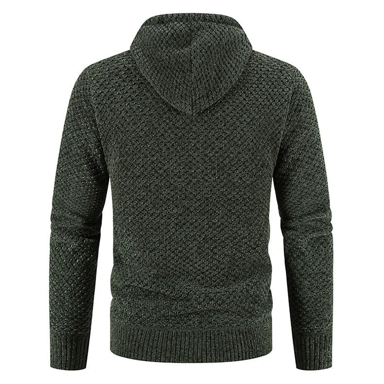 Rens | Warme ademende herfstcardigan voor heren van gebreide stof met fleecevoering en stoere uitstraling