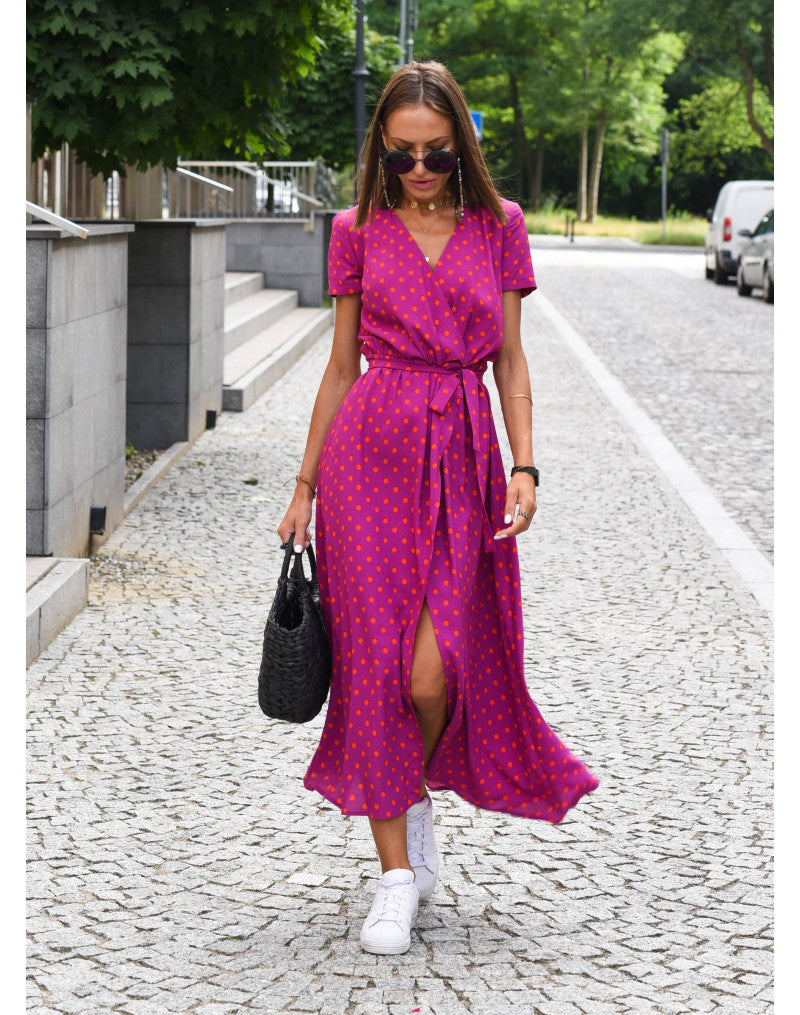 Zomerse maxi-jurk met bloemenprint en flatterende pasvorm – tijdloos en comfortabel