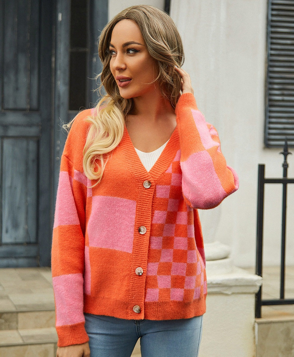 Sienna - Oranje/roze cardigan