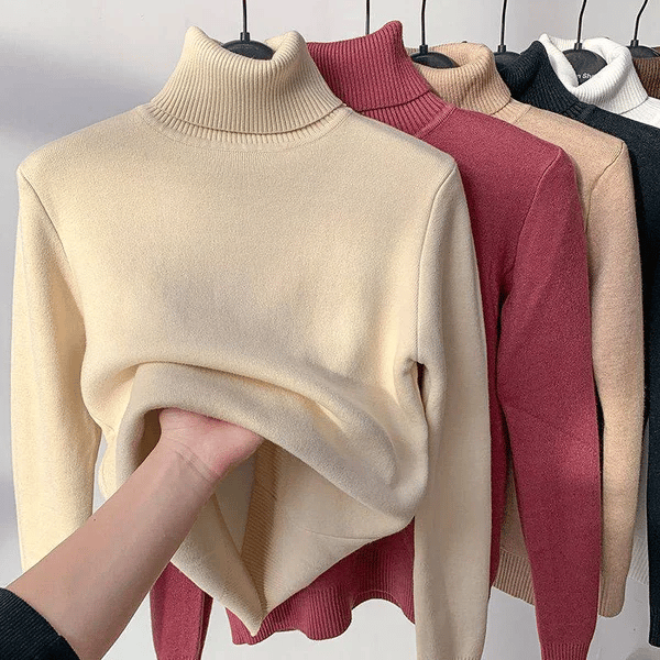 Talulla | Zachte ademende coltrui voor dames met casual pasvorm en effen design