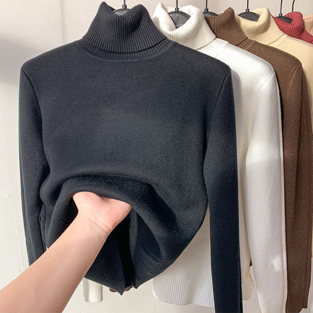 Talulla | Zachte ademende coltrui voor dames met casual pasvorm en effen design