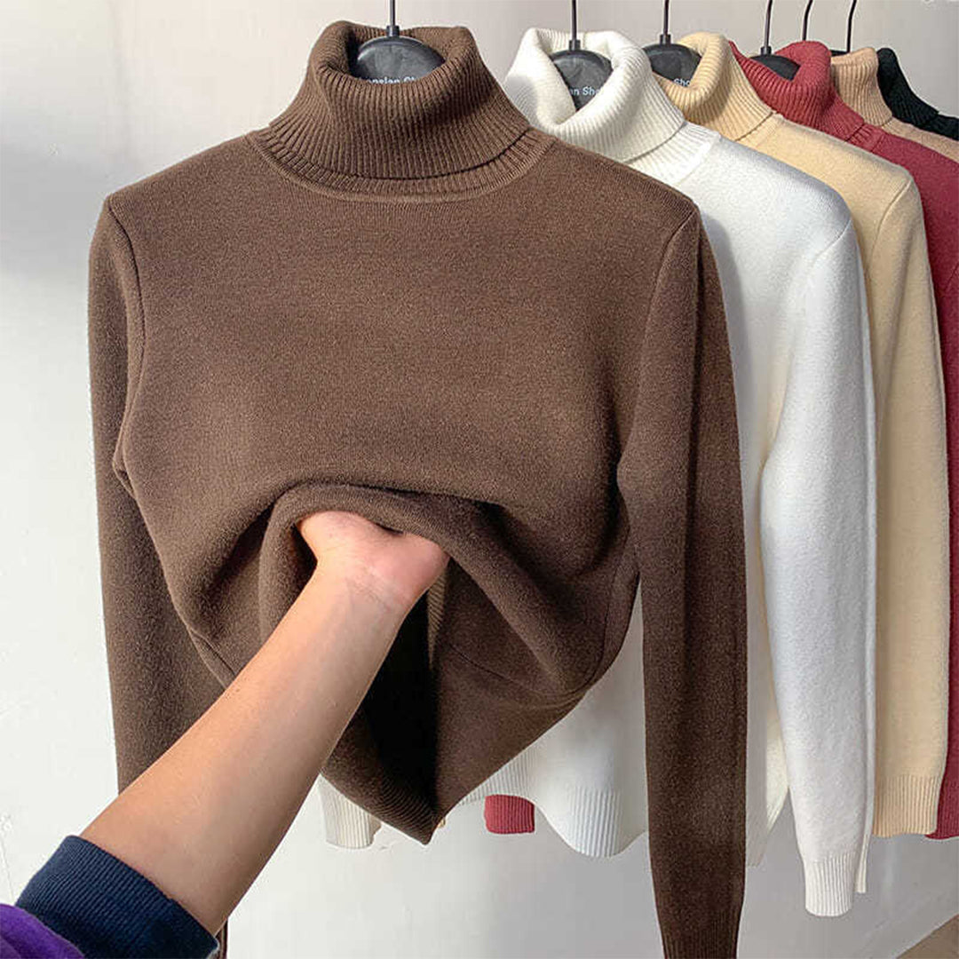 Talulla | Zachte ademende coltrui voor dames met casual pasvorm en effen design