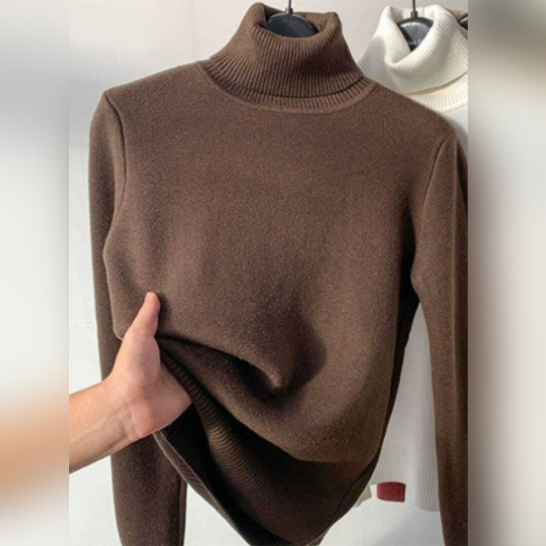 Talulla | Zachte ademende coltrui voor dames met casual pasvorm en effen design