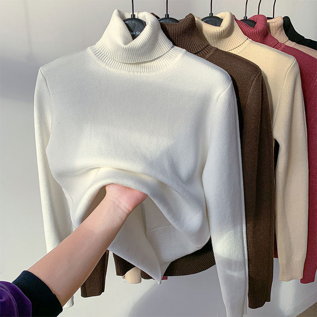Talulla | Zachte ademende coltrui voor dames met casual pasvorm en effen design