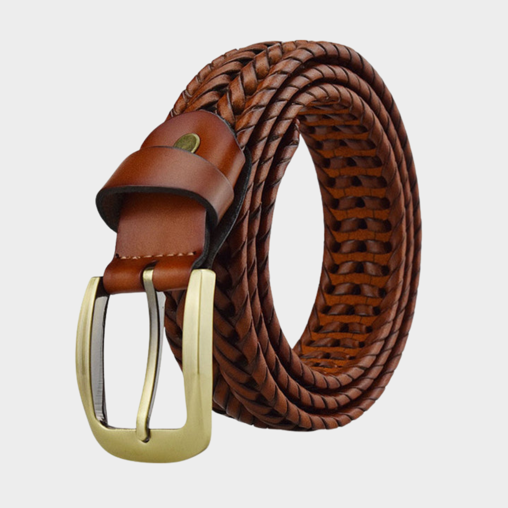 Jasper - Gevlochten Leren Riem met Klassiek Design