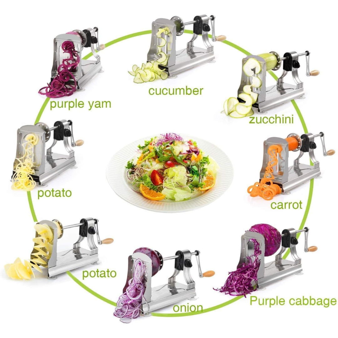 Groente Spiraalsnijder met 6 Messen
