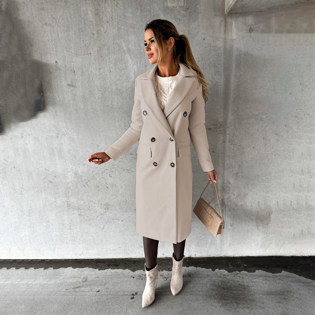 Wrenley | Elegante gevoerde winterjas voor dames met getailleerde pasvorm en stijlvolle reverskraag
