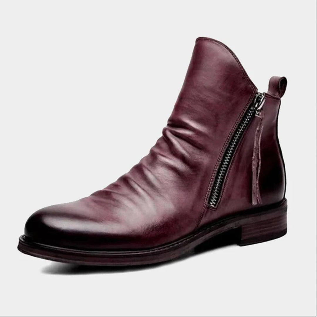 Victor | Comfortabele ademende PU laarzen voor heren met elegante ritssluiting