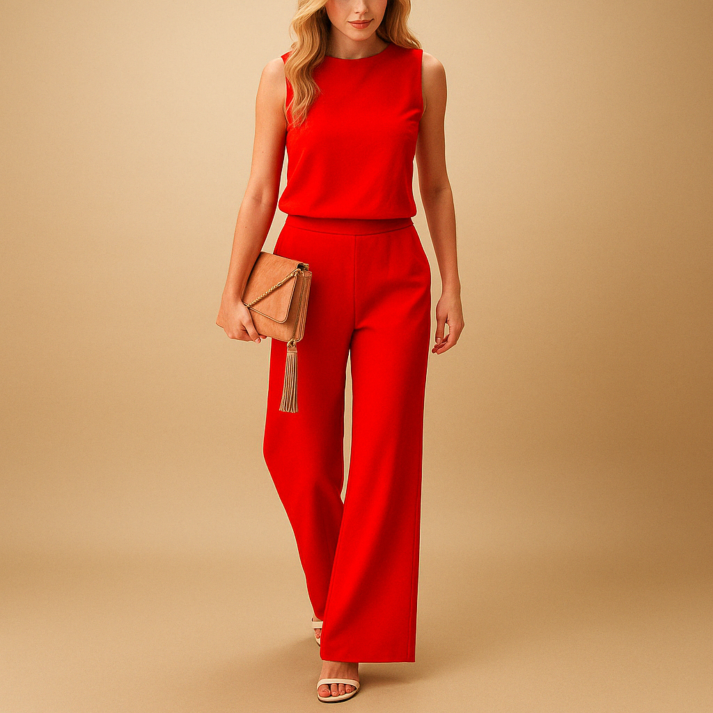 Hannah - Jumpsuit met wijde pijpen dames
