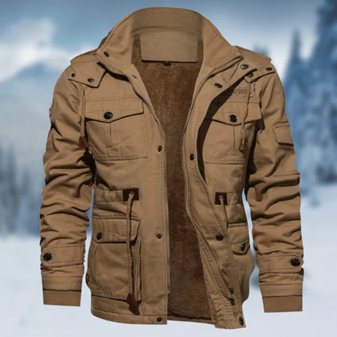 Leandro | Warme waterafstotende polyester winterjas voor heren met urban design