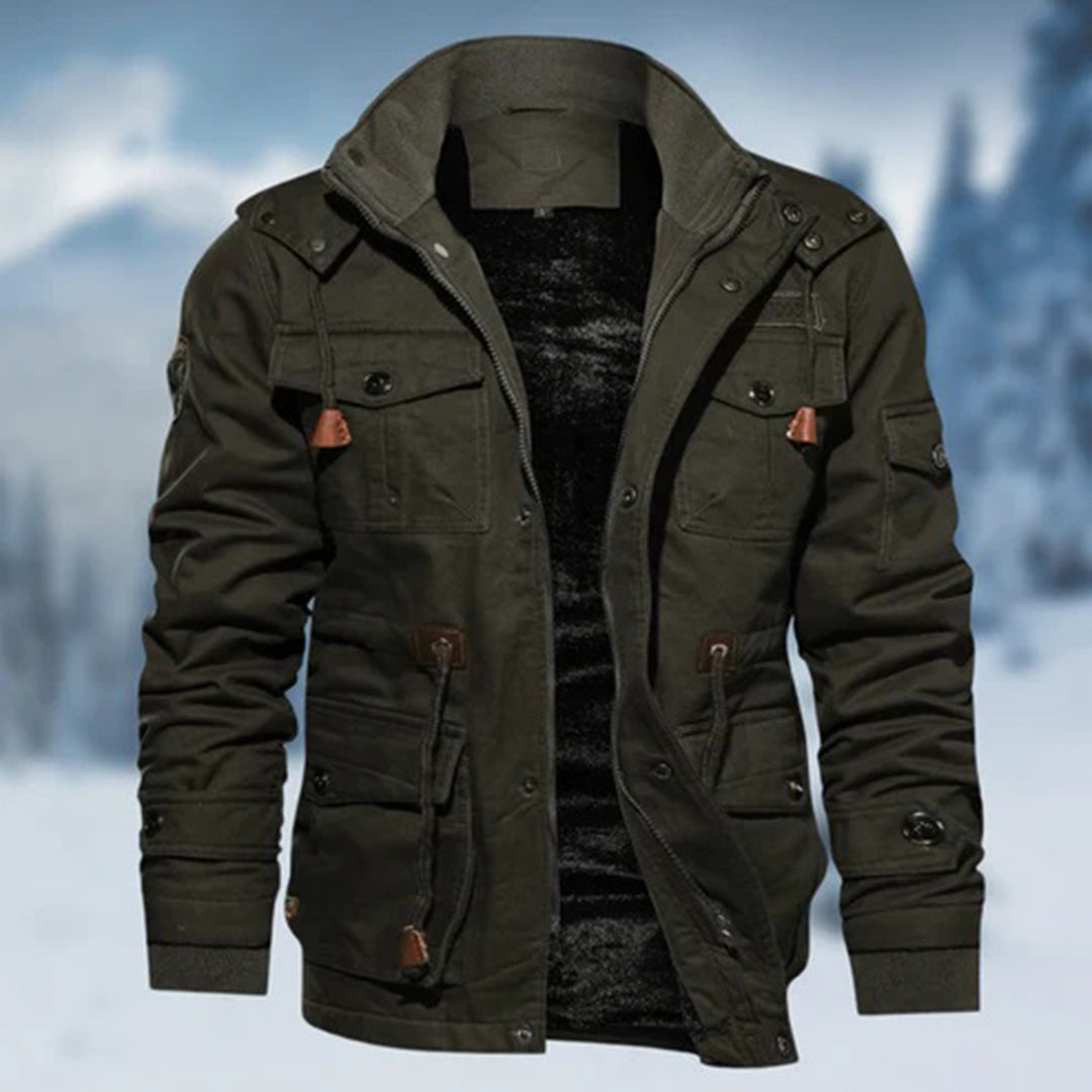 Leandro | Warme waterafstotende polyester winterjas voor heren met urban design
