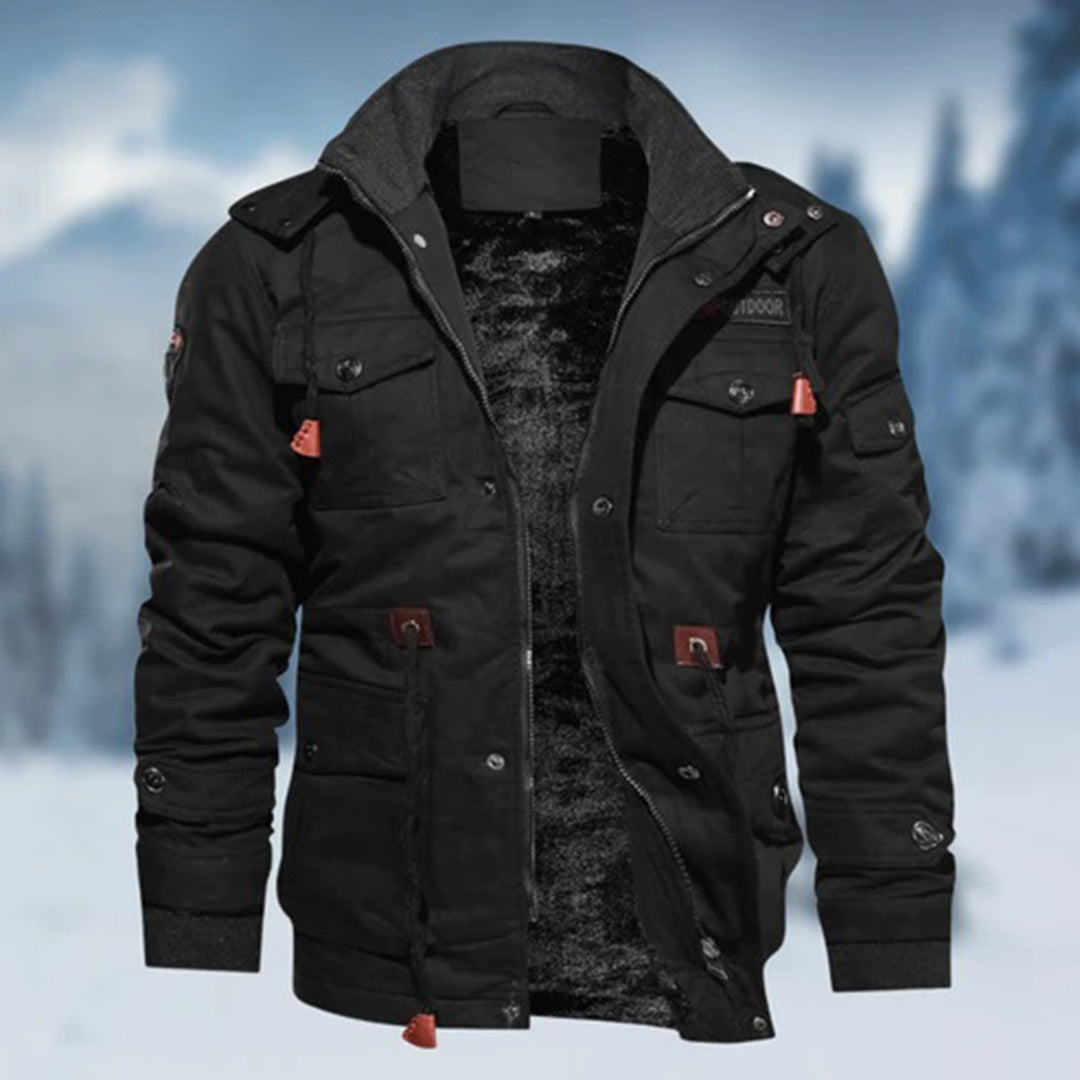 Leandro | Warme waterafstotende polyester winterjas voor heren met urban design