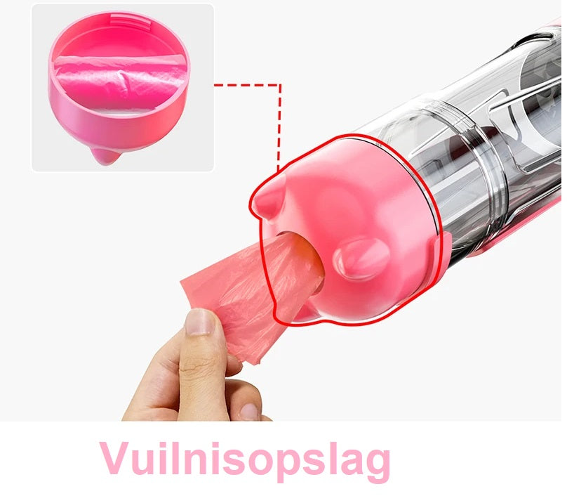 Multifunctionele Waterfles voor Honden - Drinken en Opslag in Eén