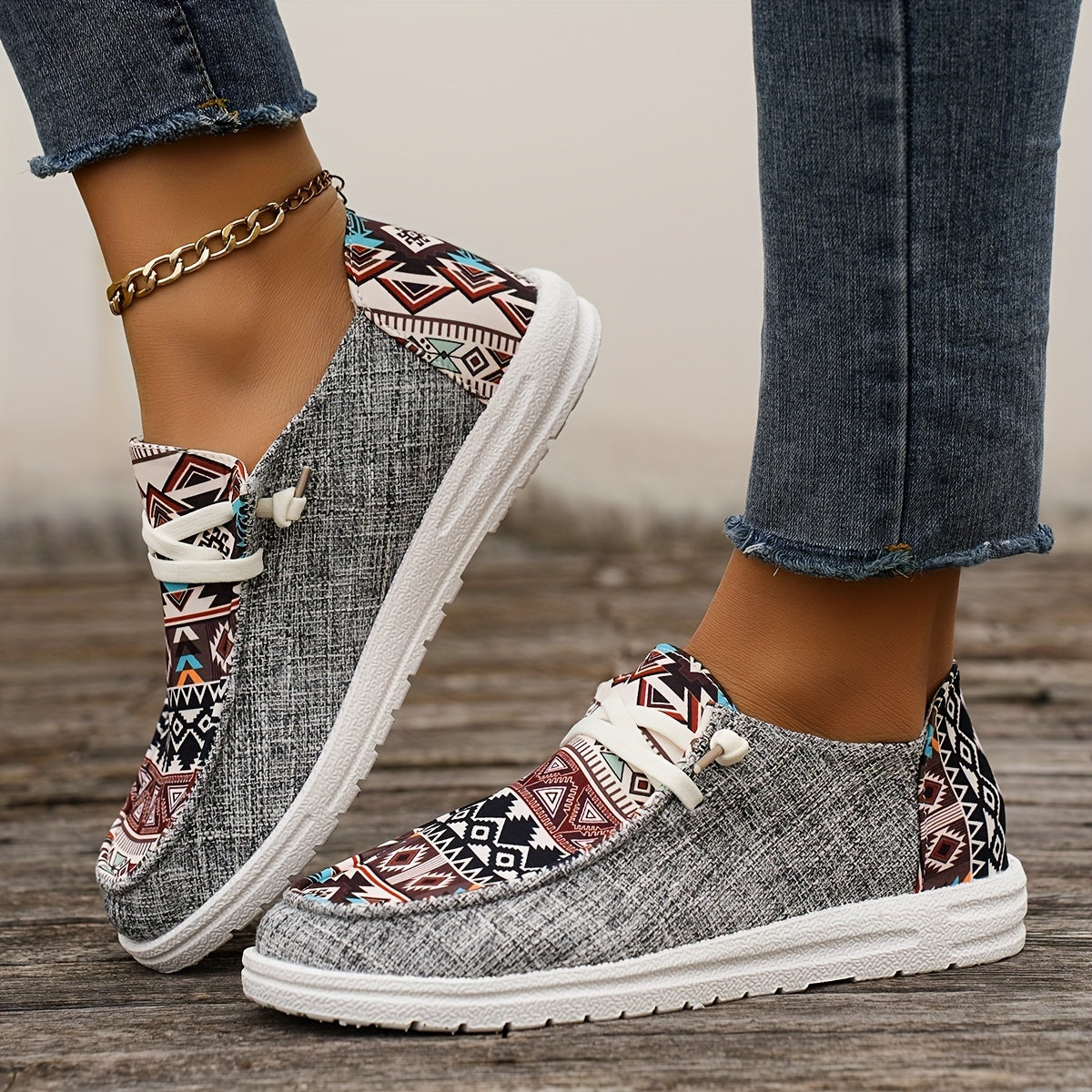 Canvas schoenen met Tribal patroon