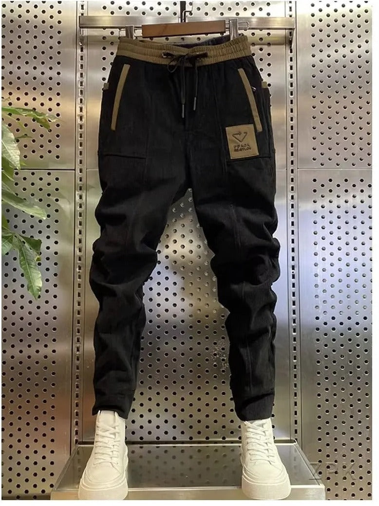 Heren joggingbroek corduroy – Cargostijl met retro streetwear look voor elk seizoen