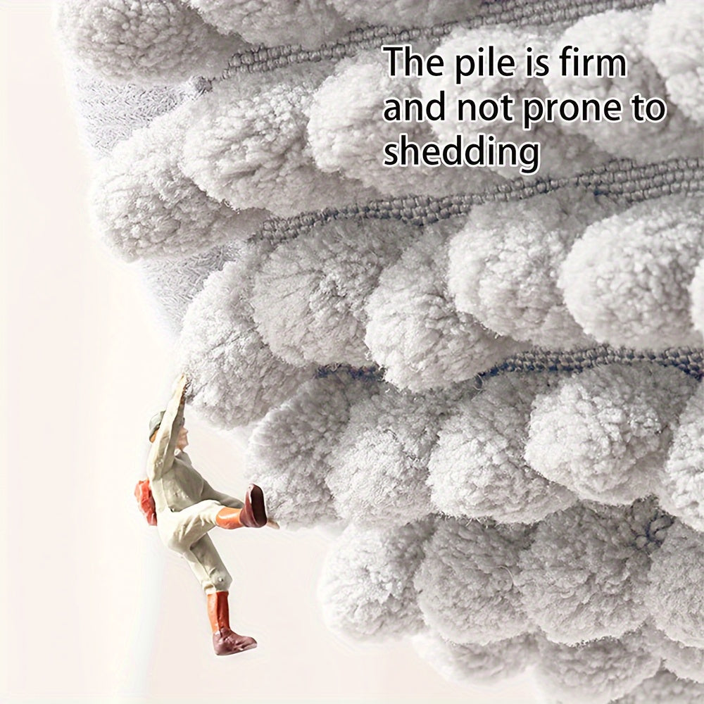 ByBad - Luxe L-vormige hoekdouchemat met pluche design - absorberend, antislip en wasbaar