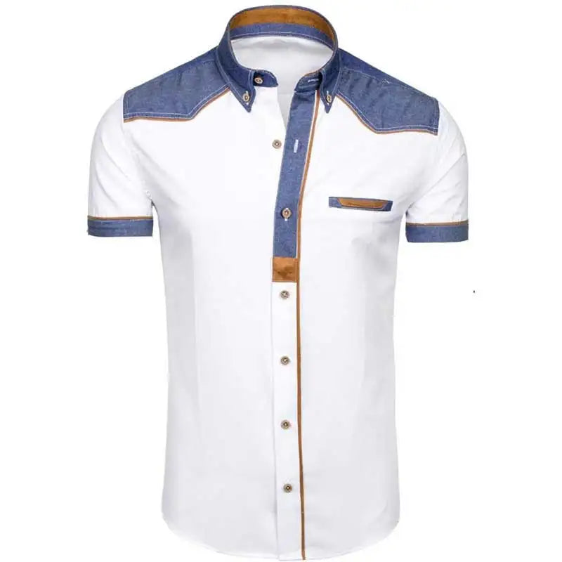 Denim polo voor heren