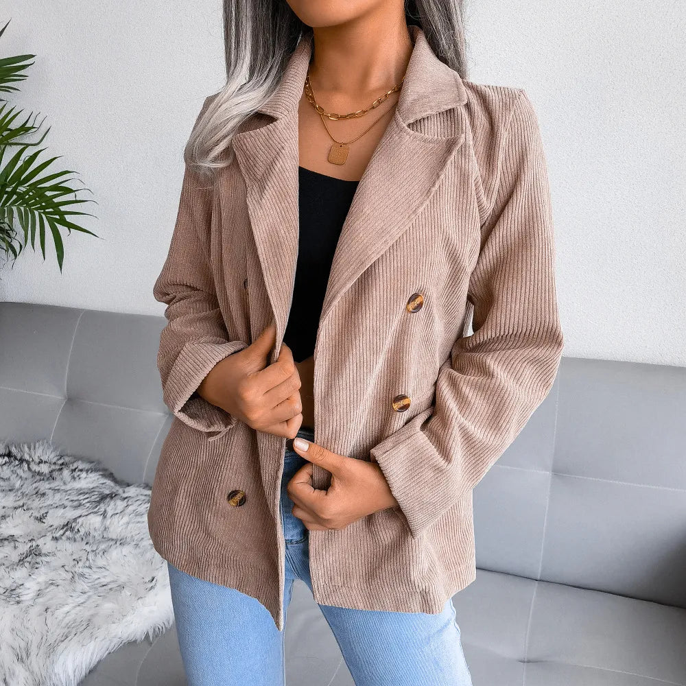 Isabella - Ribfluwelen blazer