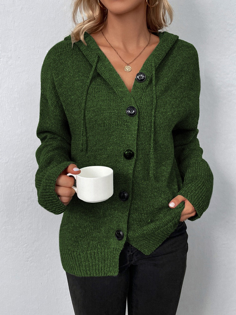 Zara - Groene cardigan met capuchon