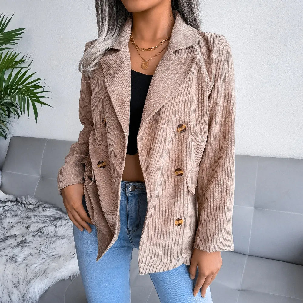 Isabella - Ribfluwelen blazer