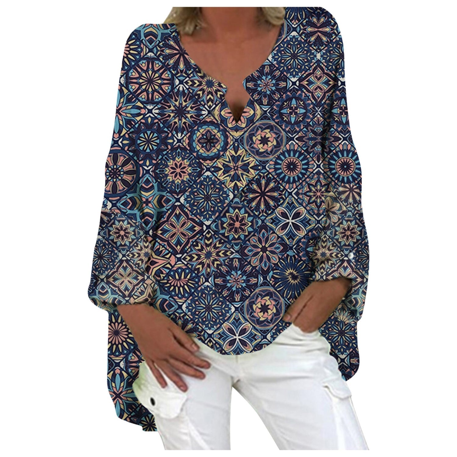 MiaMilana - Stijlvolle linnen dames blouse