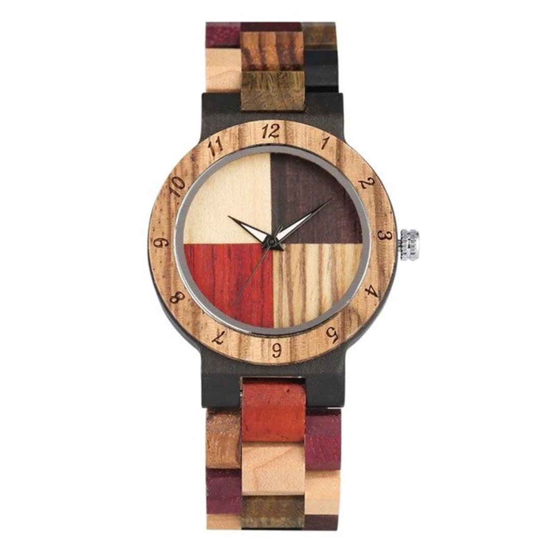 Retro houten horloge