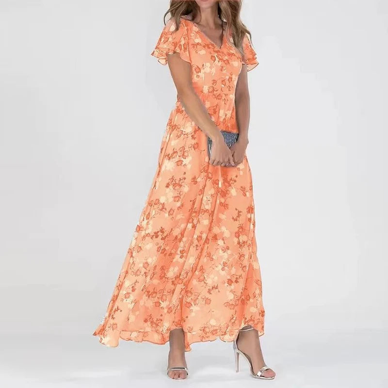 Elegante midi-jurk met flatterende pasvorm en tijdloze uitstraling
