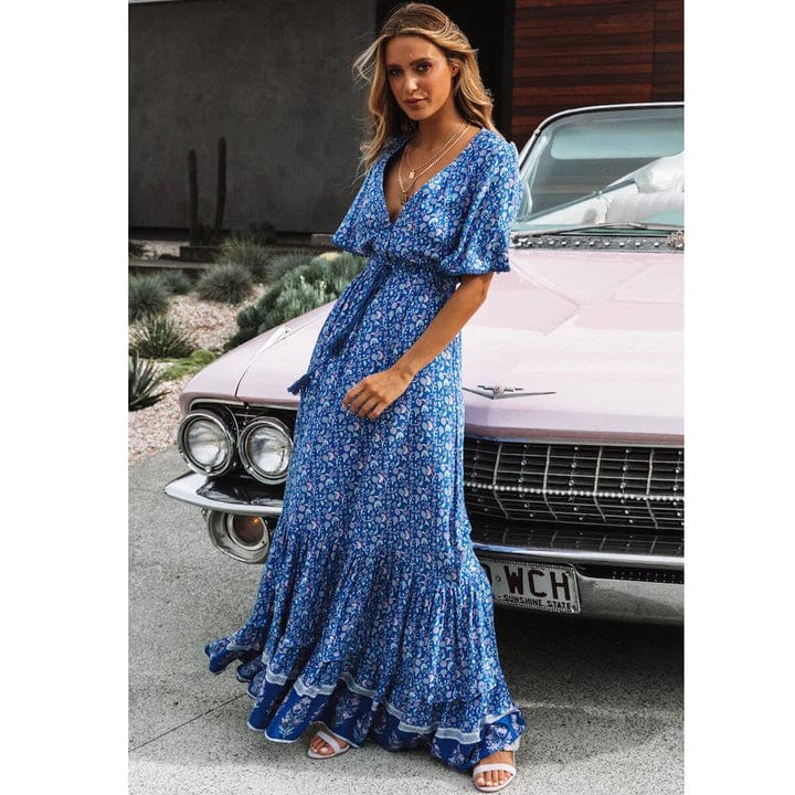 Katy - Blauwe zomerjurk