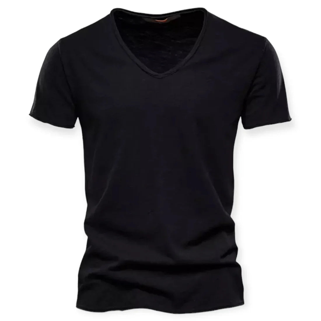 Lorenzo | Zacht ademend katoen t-shirt voor heren met moderne V-hals