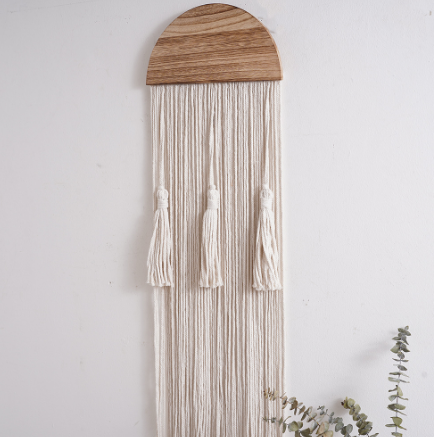 Handgeweven Hangkleed - Kwastjes Boho Home Decoratie - Slaapkamer en Woonkamer