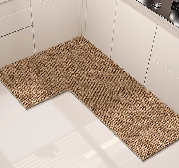 Douchemat SoftCorner - L-vormig Pluche Ontwerp, Absorberend en Antislip